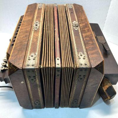 175. Antique Wooden Accordion