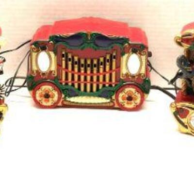 346. Circus Holiday Carousel with Collide scope Tested and Working