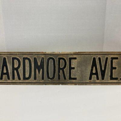 502. Ardmore Ave. Vintage 1950s Road Sign Stamped Medal 6x28 