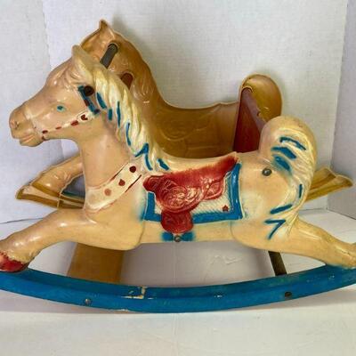 38. Childs Vintage Toy Rocking Horse