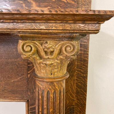 6. Oak Fireplace Mantel