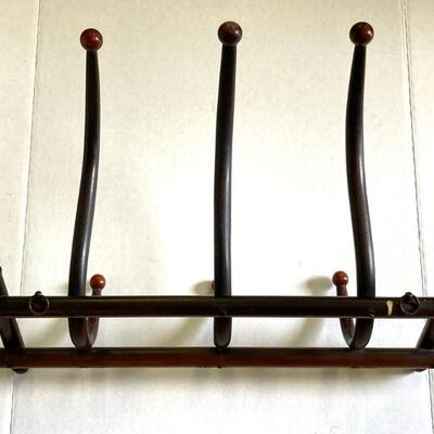 15. Vintage Wooden Coat and Hat Rack