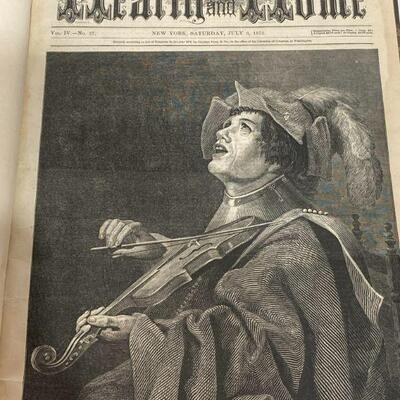 134. Ephemera HEARTH AND HOME July 6, 1872, to December 28, 1872, back issues bound antiquarian