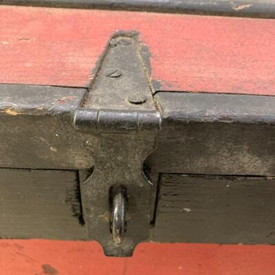 230. Antique Coffin Style Carpenter Tool Chest