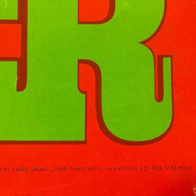 57. Vintage Mother Psychedelic Blacklight Poster of Frank Zappa by Larry Smart