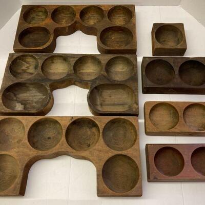 236. Hand Carved Wooden Cash Drawer Inserts
