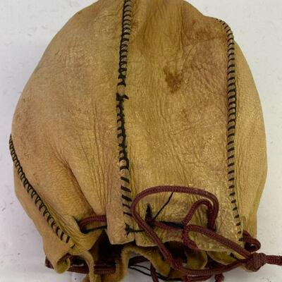 23. Marbles with Leather Drawstring Bag