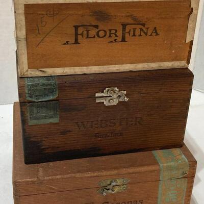 143. Three Cigar Advertising Boxes