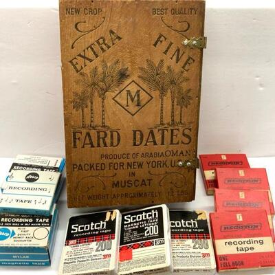 471. Vintage Handmade Advertising Box with Recording Tape