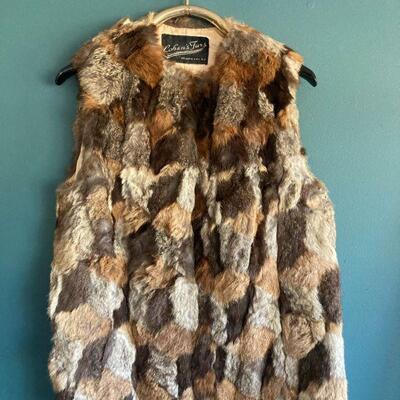 492. Vintage Cohens Furs Patchwork Vest