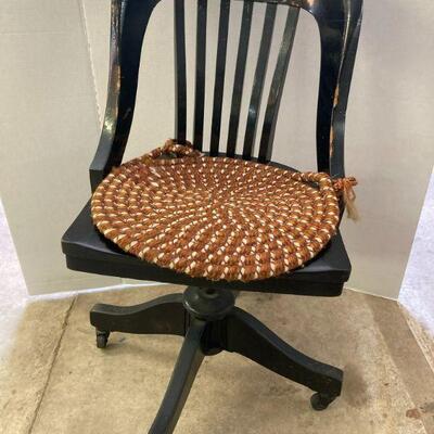 231. Vintage Office Chair on Rollers Spring Loaded Tilt Back
