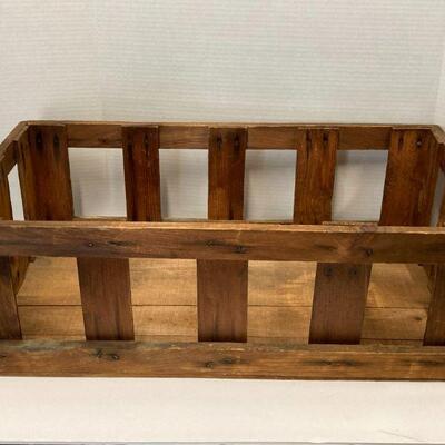 507. Vintage Unfinished Wooden Spruce Apple Crate from Orchard