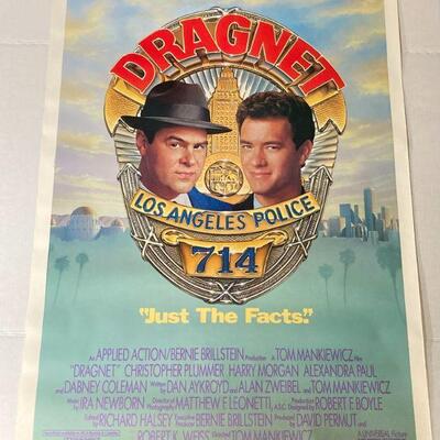 251. Original Movie Poster Art Dragnet Los Angeles Police 717 Just the Facts