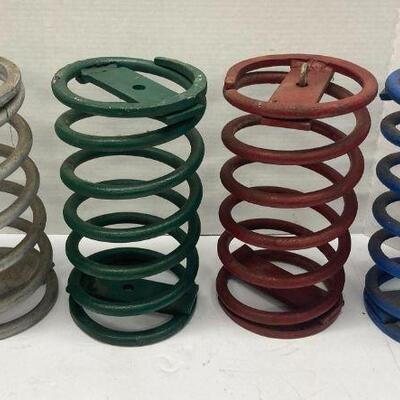 385. Four Vintage Industrial Metal Steam Punk Springs