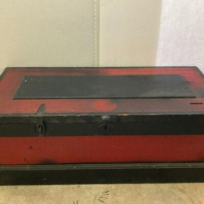 230. Antique Coffin Style Carpenter Tool Chest