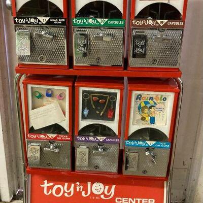 180. Vintage Toy Joy Center 6 Vending Machines