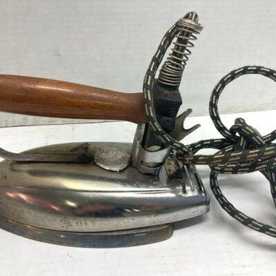 461. Lot of Two Vintage Irons, Fostoria Berster Mfg, Co & Quality Band Electric Iron