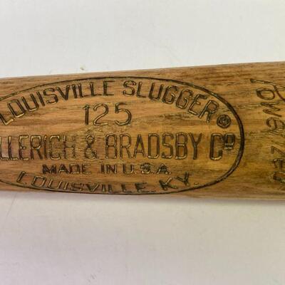 36. Louisville Slugger Wooden Baseball Bat