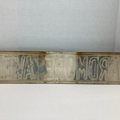 502. Ardmore Ave. Vintage 1950s Road Sign Stamped Medal 6x28 