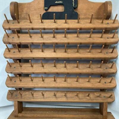 515. Handcrafted seamstress thread spool rack -60 spools