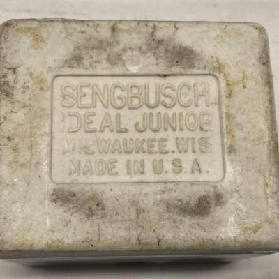 406. Two Vintage Porcelain Stamp/Envelope Moistener Roller Sengbusch