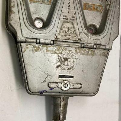 318. Vintage Double Parking Meter Rockwell