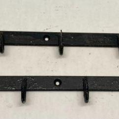 402. Lot of Two Cast Iron Metal Hanging Racks 24 inches