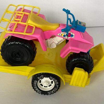 555. Vintage Barbie Jeep, Trailer, and Four-Wheeler by Gay Toys 