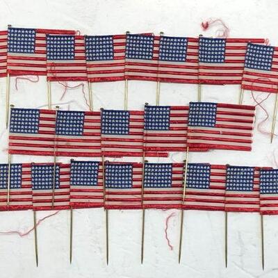 467. Vintage Advertising and Handmade/Embroidered Flag Pins from D.C.Humphrys Co. Philadelphia 