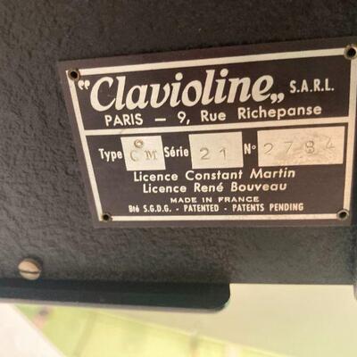 358. Vintage Clavioline Musical Keyboard Type CM Serie 21 with Amp made in France Serial Number 2784