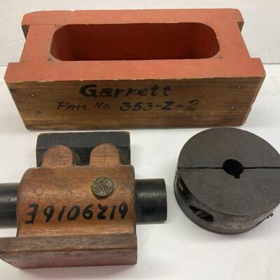 478. Lot of Three Wooden Steam Punk Items, General Electric and Garrett 	