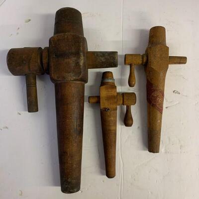 88. (2) Small (1) Large Wood Spiguez