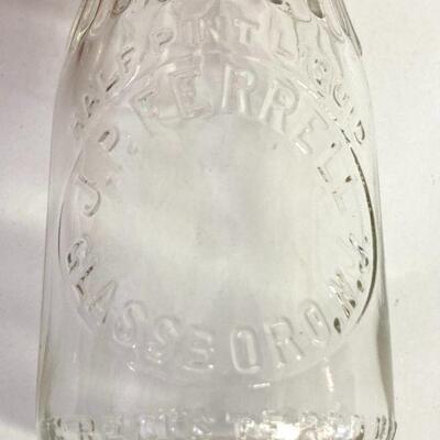 22. Antique Milk Bottles from Horlicks Malted Milk and New Jersey