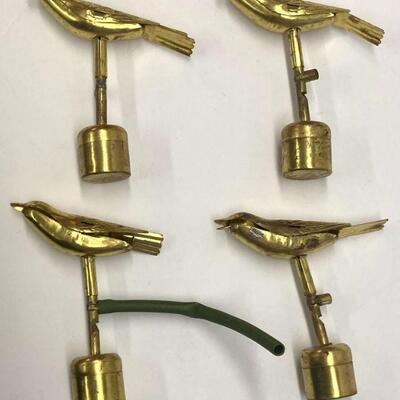 460. Lot of Vintage Brass Canary Birds Water Whistles Rosdon Mfg Co 