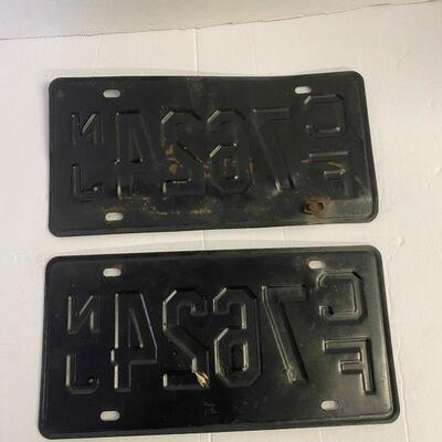 46. Pair of NJ License Plates No Year