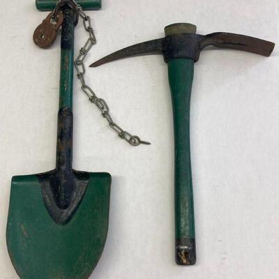 436. U.S. Plumb 1942 WW11 Military Pickaxe and Mining Shovel