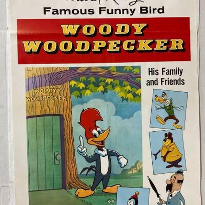 287. Walter Lantz Famous Funny Bird Woody Woodpecker Original Poster