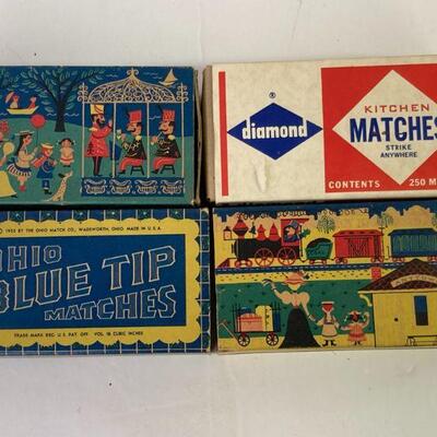 33. Cigar Box of Assorted Vintage Matches with Advertising