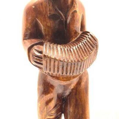 191. Wooden Carved Accordion Player