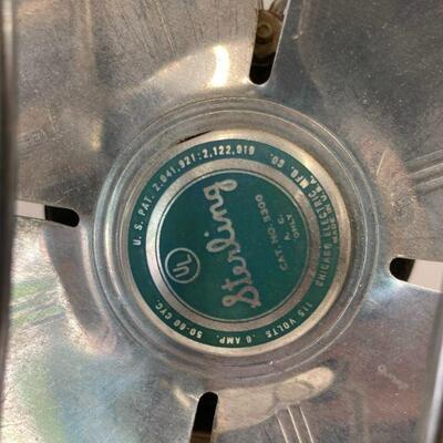 501. Vintage 1950s Oscillating Sterling Aluminum Tabletop 