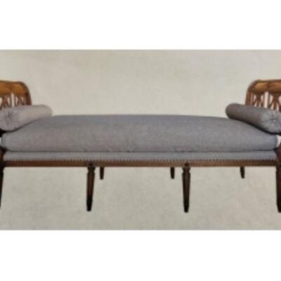 Sublime ANTIQUE NEOCLASSICAL WALNUT SETTEE/DAYBED  