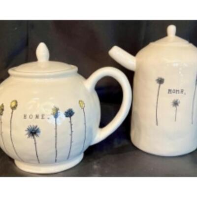 RAE DUNN Artisan Line "No Place Like Home" Teapots NEW