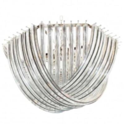 DAZZLING Italian MURANO Curved Glass Chandelier/Flush Mount By VENINI 
