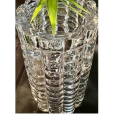 FITZ & FLOYD Cylindrical Cut Crystal Vase