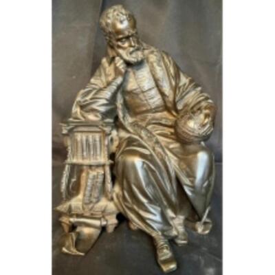 19th C. BRONZE SCULPTURE Of GALILEO