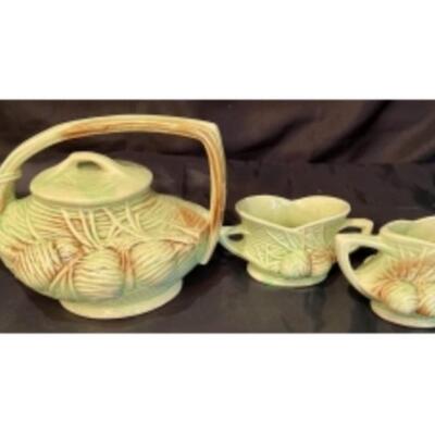 Spectacular Vintage PAMELA McCOY PINECONE TEA SET