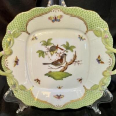 Classical HEREND ROTHSCHILD Porcelain BIRD PLATTER