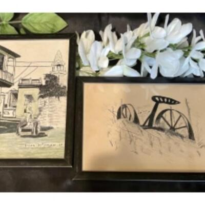 Delightfully Original PEN & PENCIL LINE DRAWINGS On Paper By IRVING SOLOMON