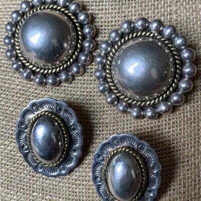 (2) Pairs of Taxco Mexican 925 Silver Earrings