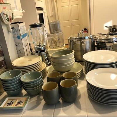 Denby Dishes and Mugs, Pottery Barn Plates